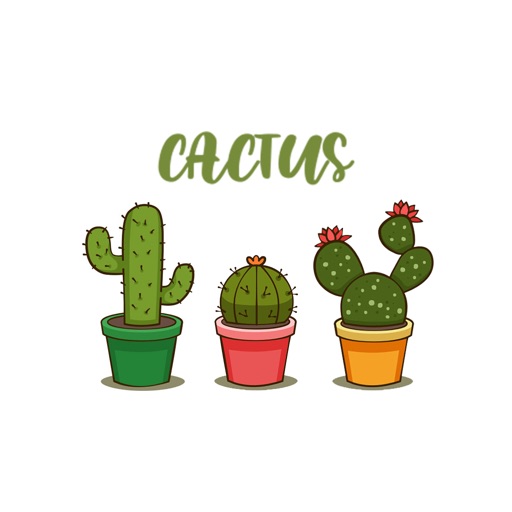 Lovely Cactus Pack Stickers icon