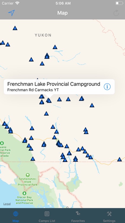 Yukon – Camping & RV spots