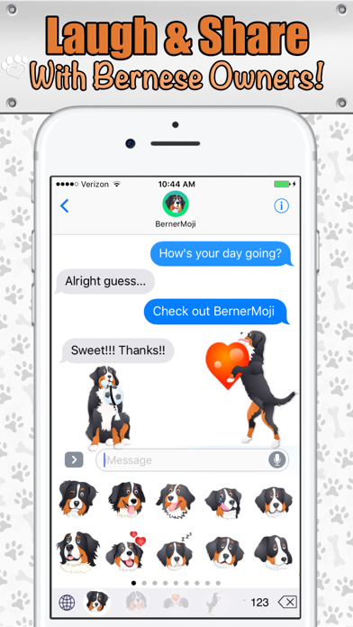 BernerMoji - Bernese Mountain Dog (Berner) Emojis Screenshot 4