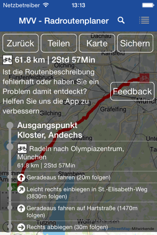 MVV - Radroutenplaner screenshot 3