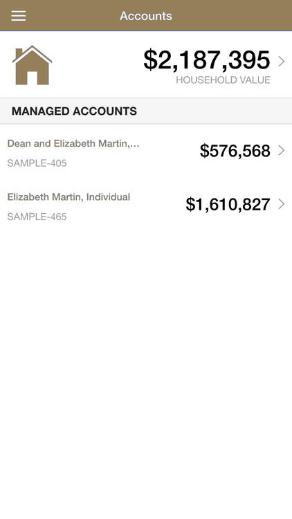 Wealth Analytics Account Info