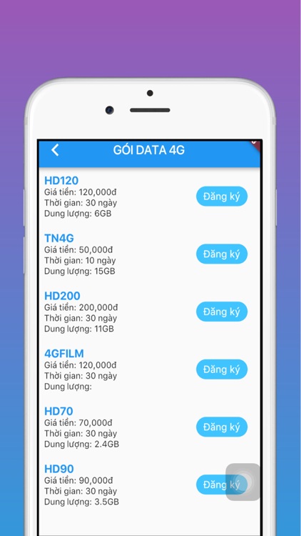 Đăng ký dịch vụ