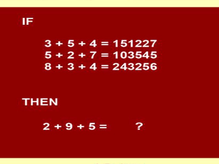 IQ Test Puzzle Numbers