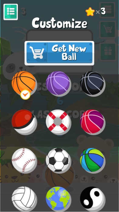 swipe ball : animal on beach