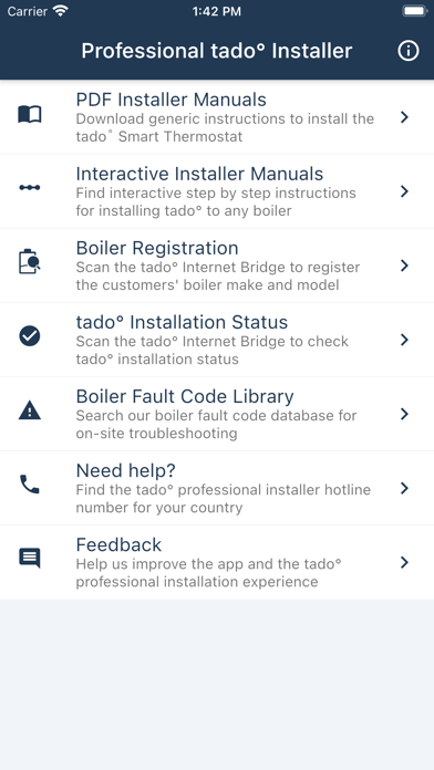 How to cancel & delete tado° for Installers from iphone & ipad 1