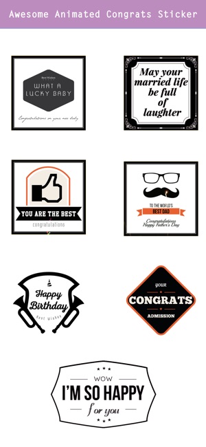 Animated Congrats Stickers(圖4)-速報App