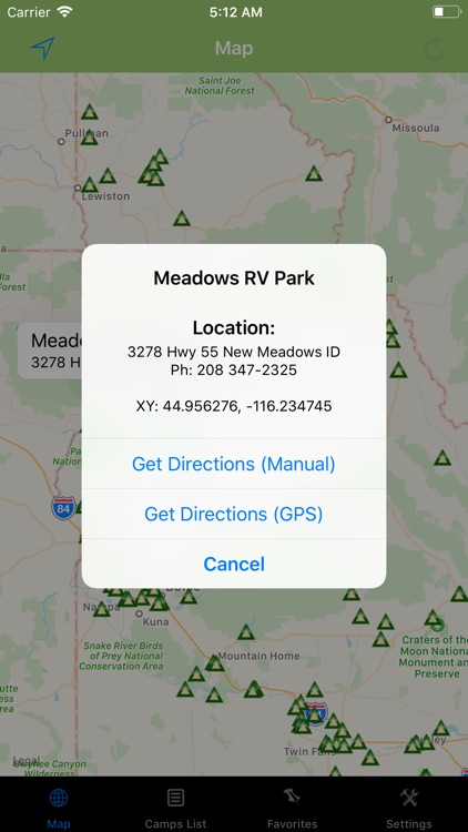 Idaho – Camping & RV spots