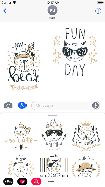 Cat, Bear and Fox Stickers