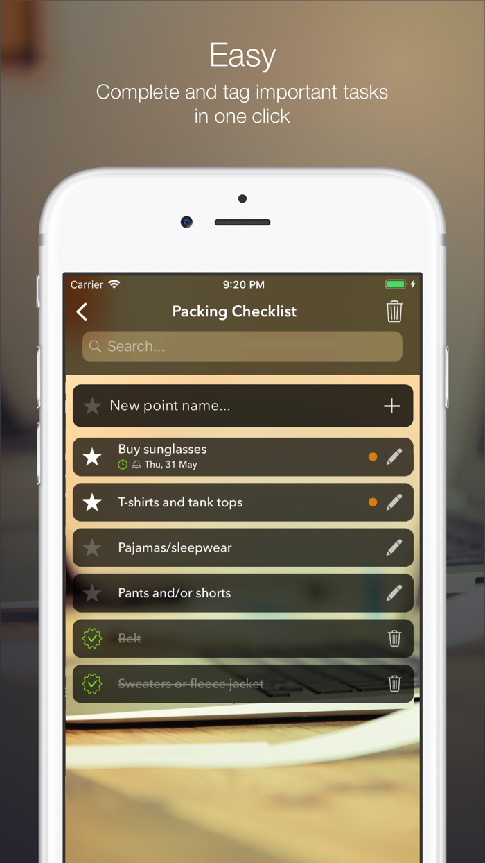 Easy Lists - handy reminders