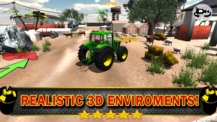 A Farm Tractor 3D Parking Game