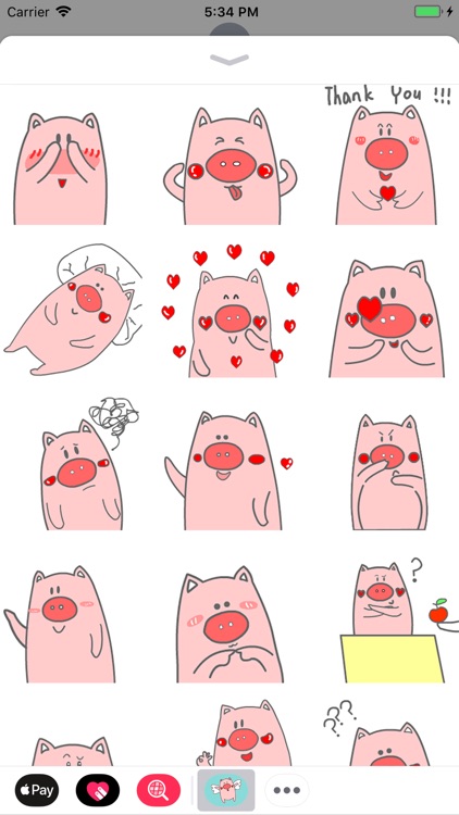 Angel Pig Animated Stickers