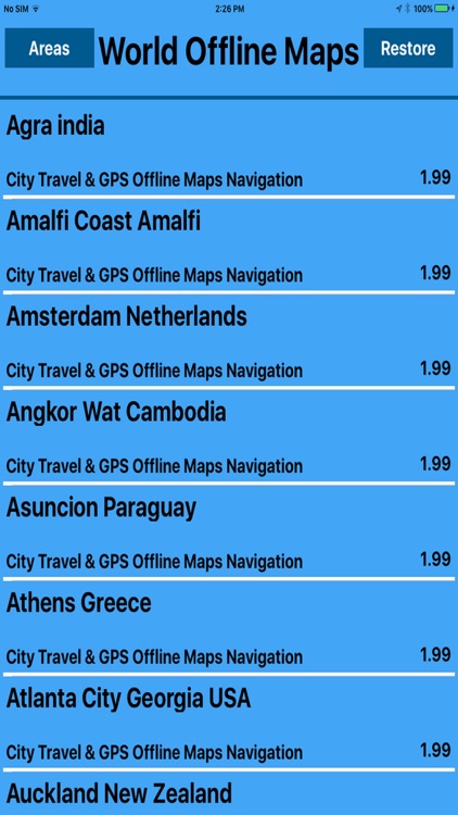 Travel around world Offinemaps