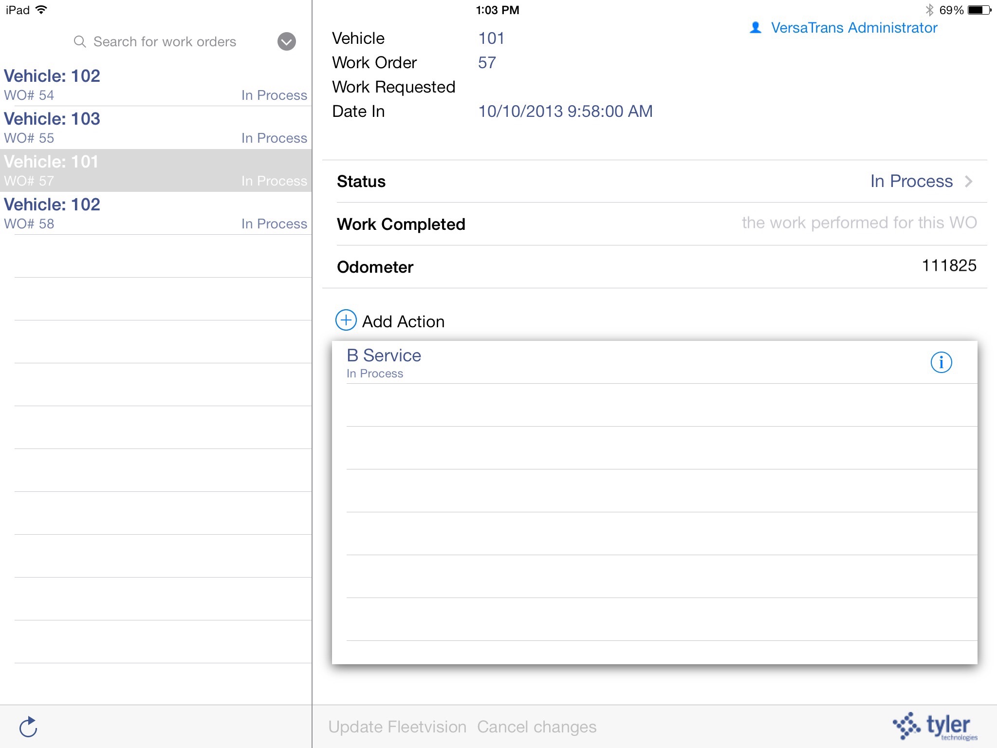Fleetvision Work Orders screenshot 2