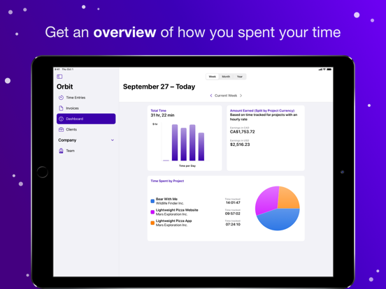 Orbit: Time-based Invoicing screenshot 3