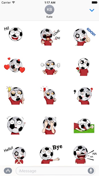 Animated Football Man Sticker