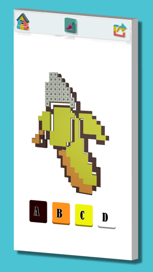 Color with number pixel art 3D