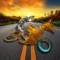 Hop on your Sci-Fi Motorcycle and race at high speed in traffic in the sci-fi metropolis