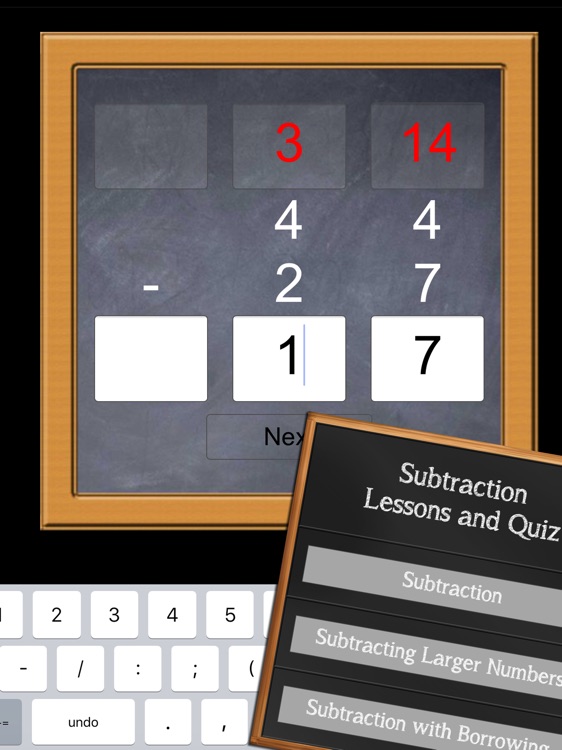 Subtraction math for kids