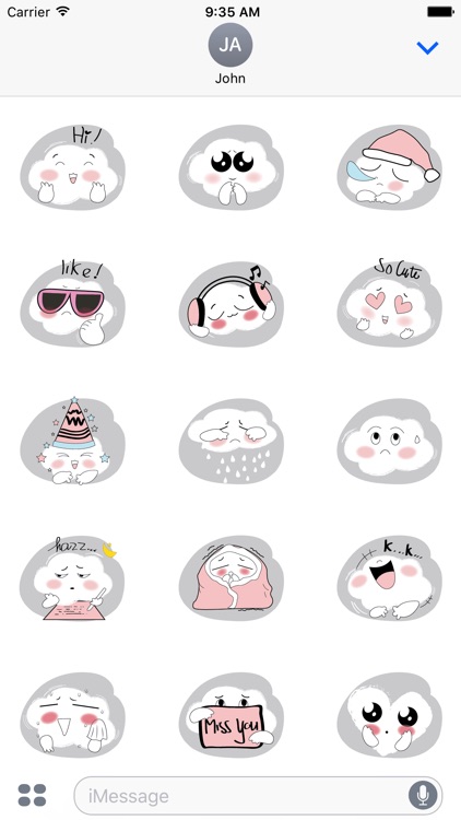 Cute Cloud Stickers