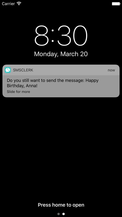 SMSClerk: Send your text later