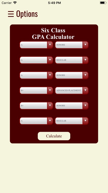 Fordham Prep GPA Calculator