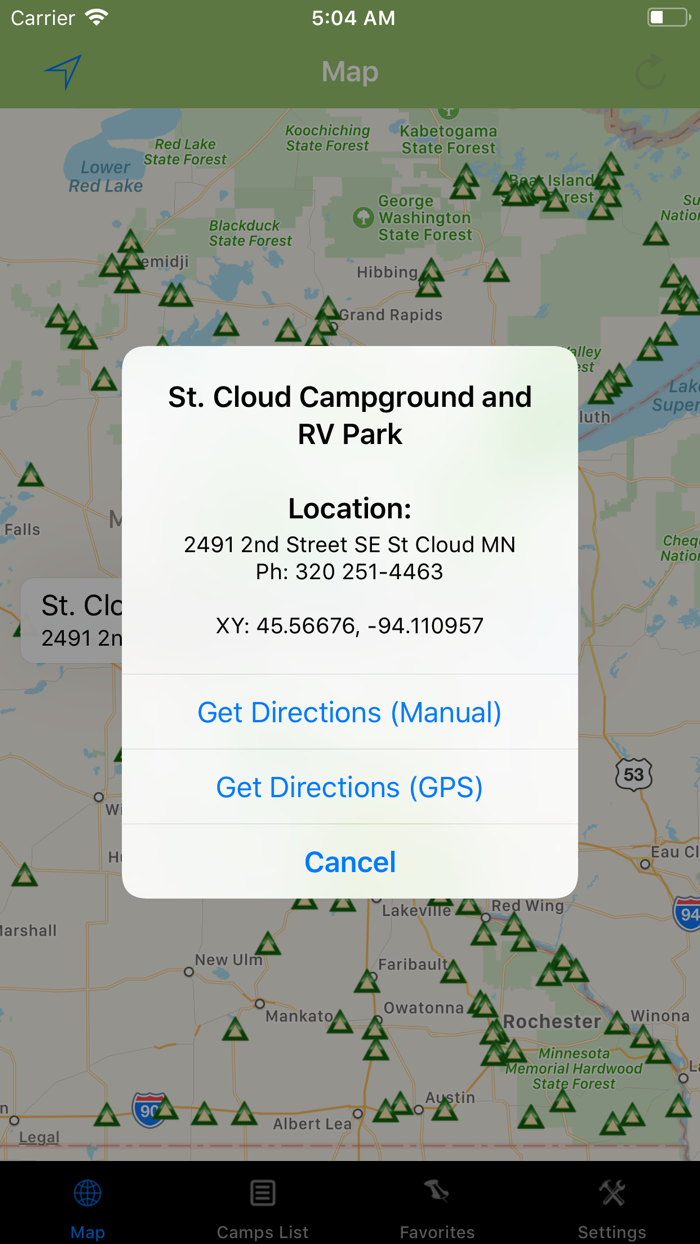 Minnesota – Camping  RV spots