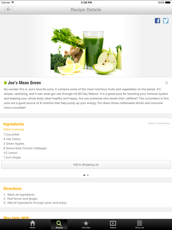 101 Juice Recipes iPad captures décran