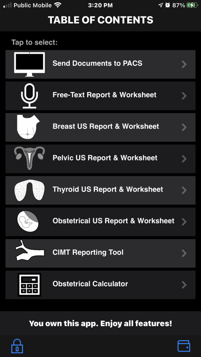 How to cancel & delete Ultrasound Reporting Tool from iphone & ipad 1