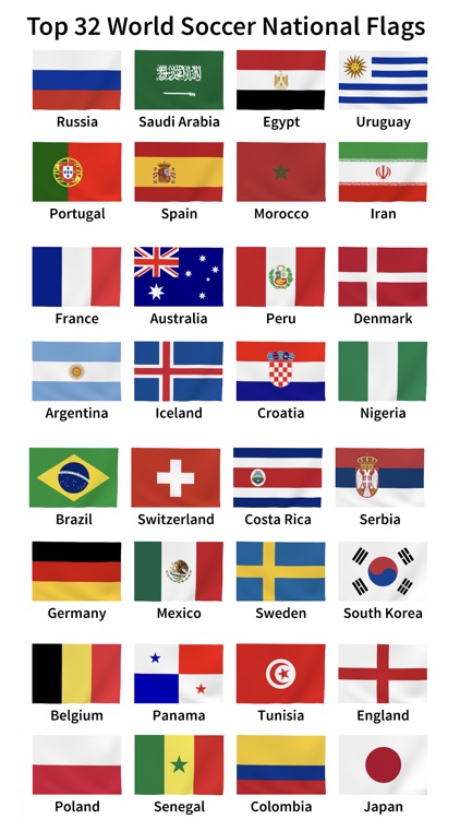 Top 32 World Soccer Flags screenshot-3