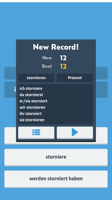 German Verbs Game screenshot 2