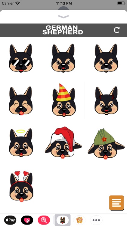 German Shepherd Emojis.