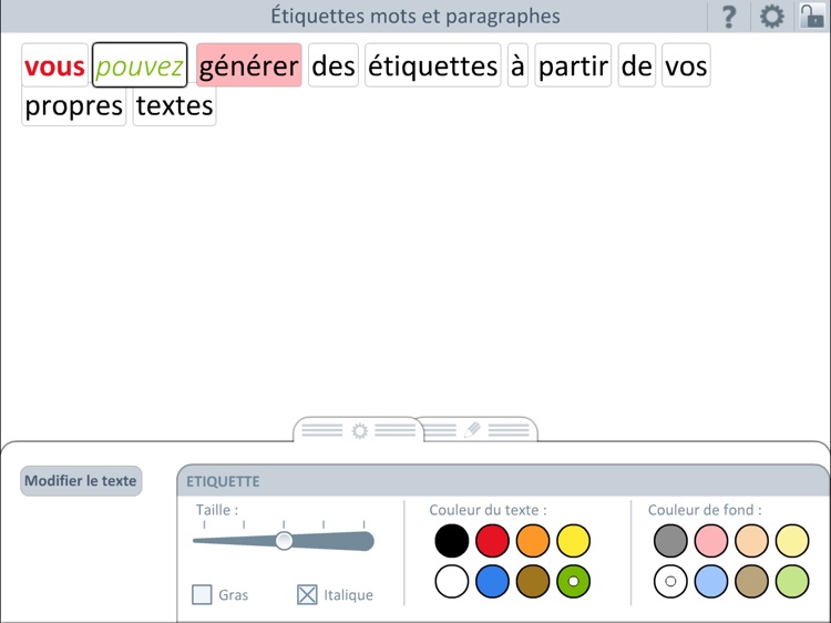 Outils école  Étiquettes mots