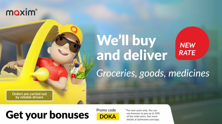maxim — order taxi & delivery screenshot-0