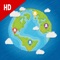 Learn countries, states, capitals and landmarks with this geography learning game
