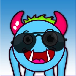 Blue Monster Animated Stickers