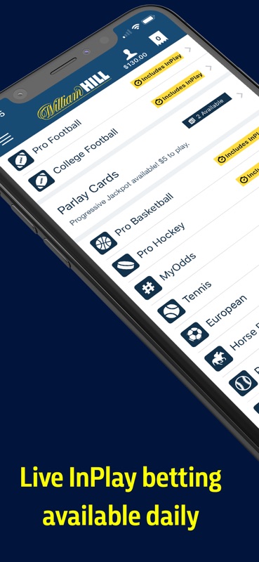 William hill online betting app