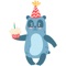 These are cute little animal stickers with birthday gifts and good wishes