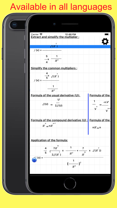 Functions and derivatives screenshot 2