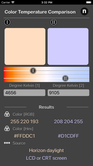 Color Temperature Comparison screenshot 2