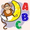 "Alphabet coloring book game to learn ABC letters, color drawings of animals, objects and improve your vocabulary