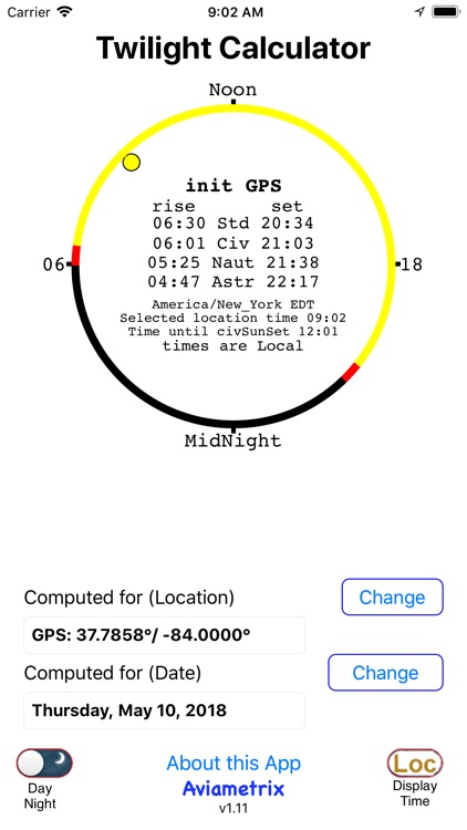Civil Twilight Calculator