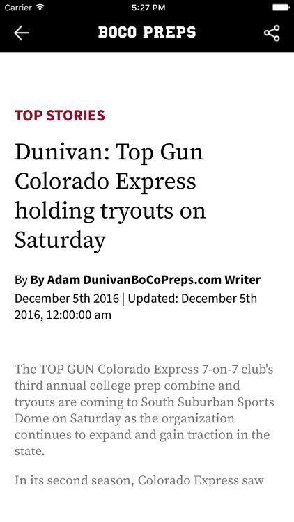Boulder County Preps News