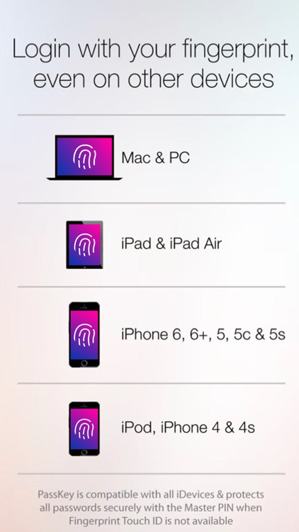 Fingerprint Login:PassKey Lock