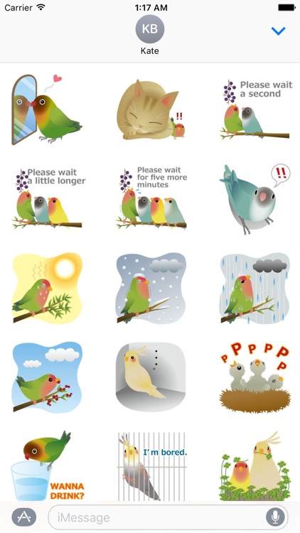 Adorable Birds Emoij Sticker