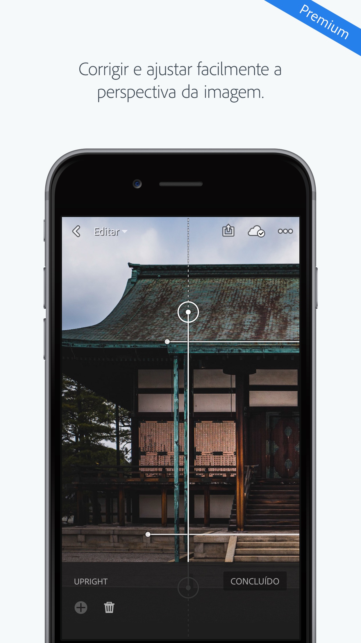 Screenshot do app Adobe Lightroom CC