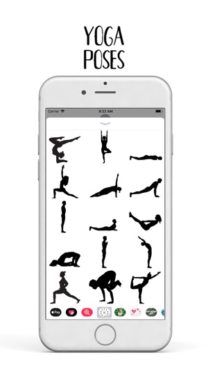 Yoga Pose Silhouette Stickers(圖1)-速報App