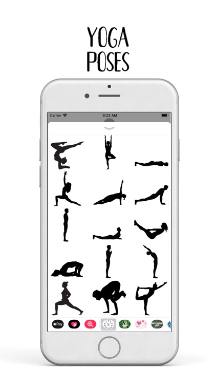 Yoga Pose Silhouette Stickers