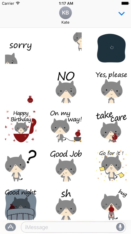 Animated Sentiment Cat Sticker