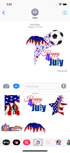 Soccer 4th of July Stickers(圖3)-速報App