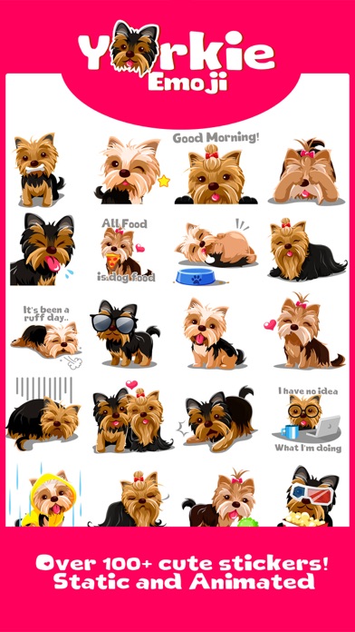 Yorkie Dog Emoji Stickers screenshot 2